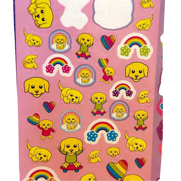 Lisa Frank Stickers Sparkly Rainbow Butterfly Puppy Cats Heart Purple Pink Blue - Picture 8 of 16
